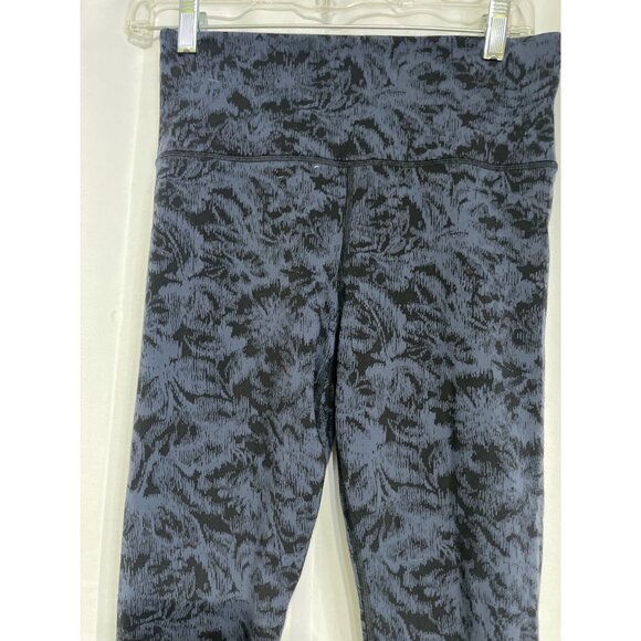 Athleta Elation Textured Tight Womens Leggings M Nylon/Spandex Blue & Black - Picture 2 of 5